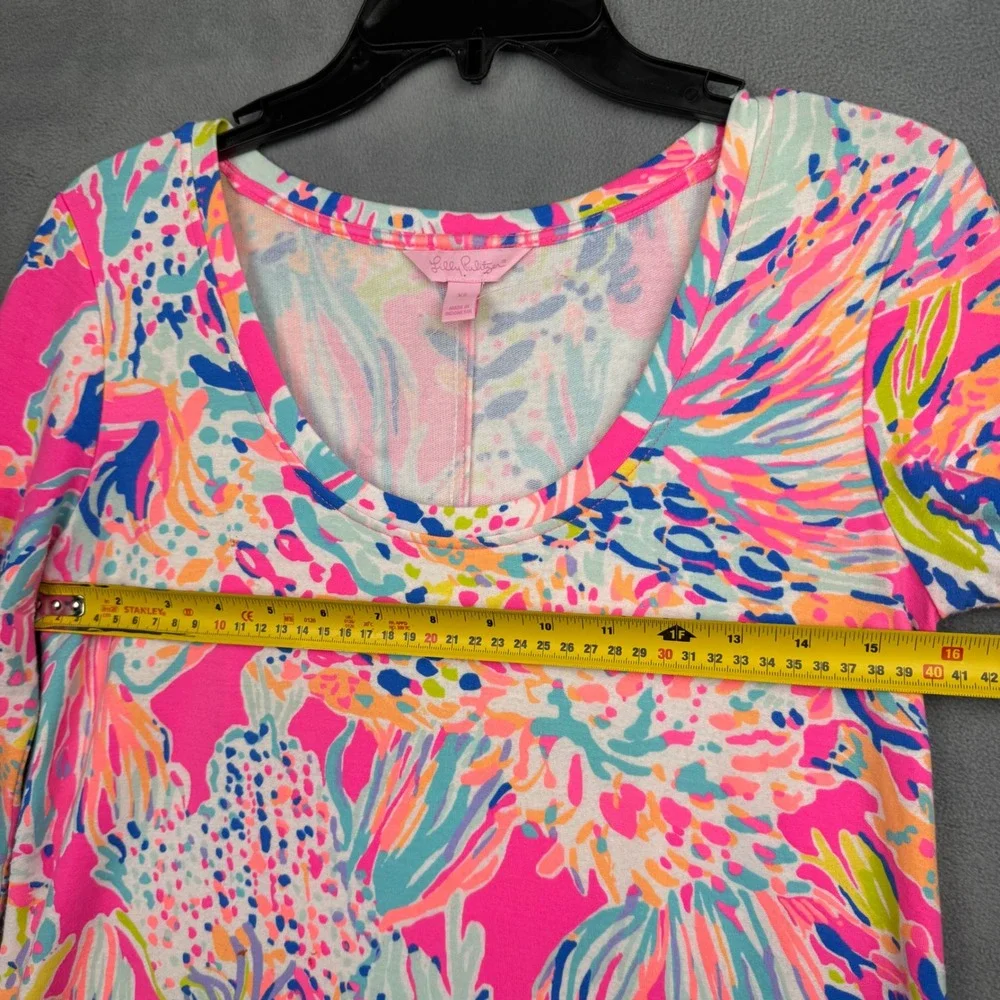 Lilly Pulitzer NWOT Long Sleeve Devon Beach Dress Coral Reef Print XS - Picture 4 of 6